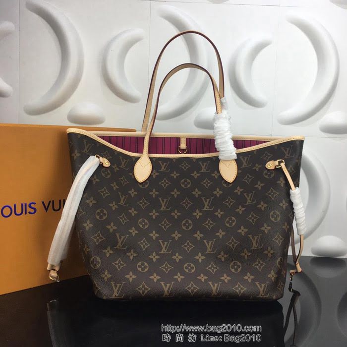 路易威登LV 頂級原單 M40995梅紅裏 傳奇色彩 NEVERFULL中號手袋 時尚都市手袋 可手提肩背  YDH2483